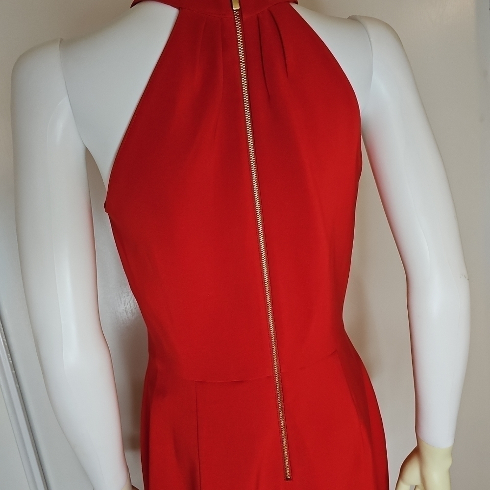 Women's Red Bodycon  Sleeveless Dress Knee Length Formal Cocktail Sz 8 - Picture 13 of 13